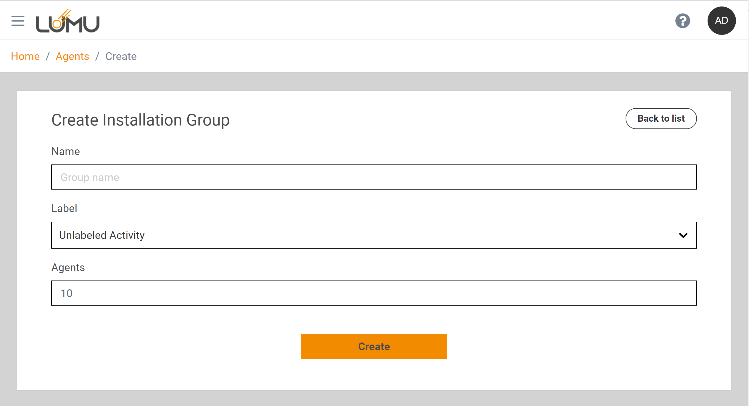 Creating an installation group
